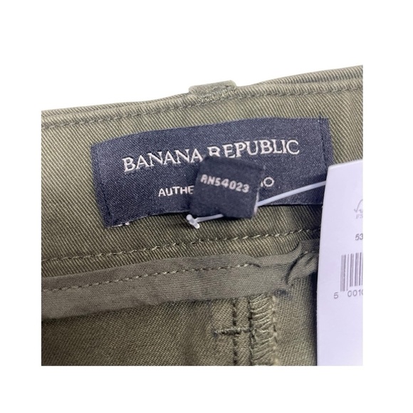 Banana Republic Women's AUTHENTIC CHINO UTILITY SHORT Green High Rise Size 18 - Picture 2 of 12